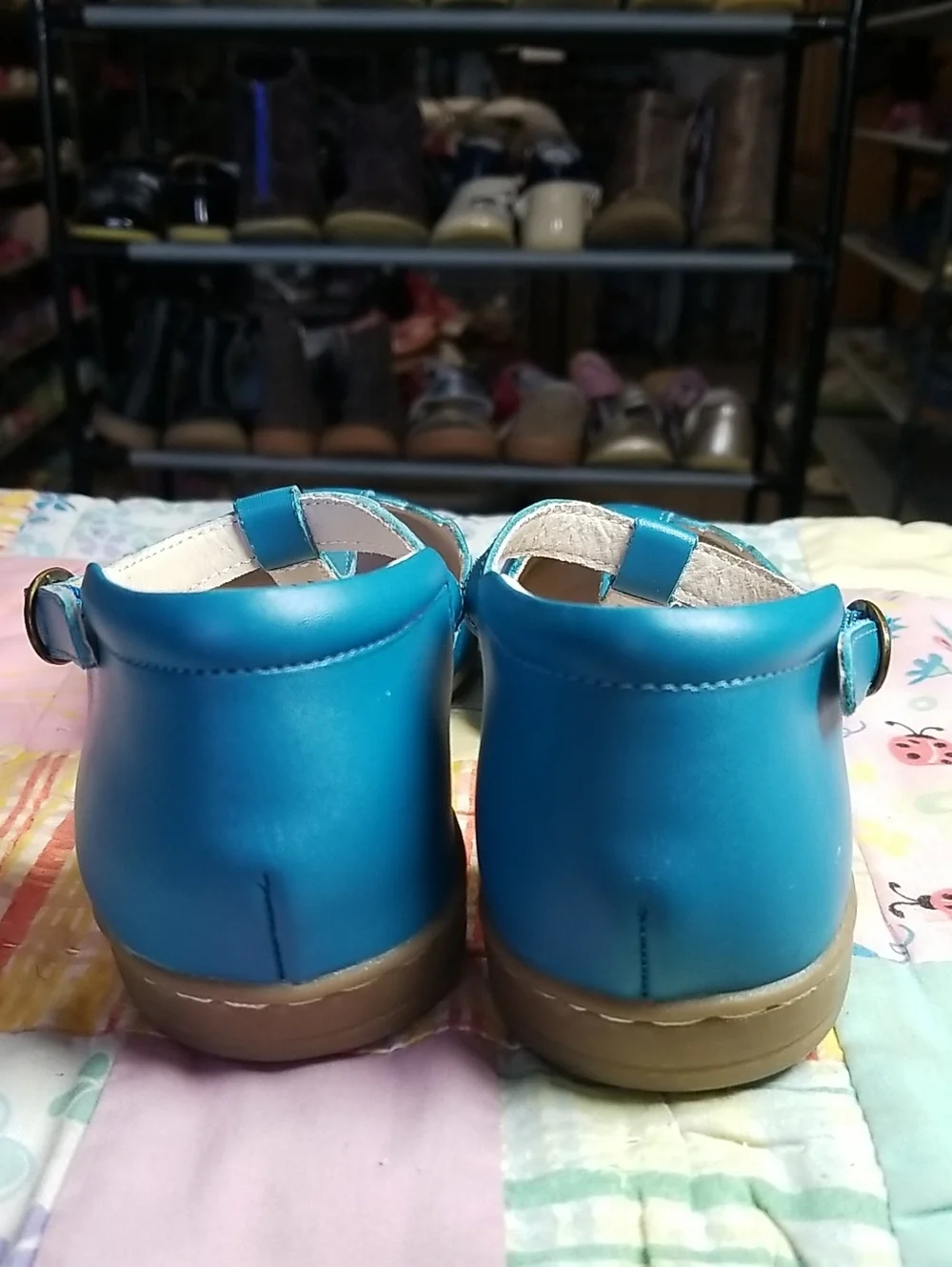 Livie & Luca Teal T-Strap Scalloped Dress Shoes HTF Size 2 Youth Big Kid